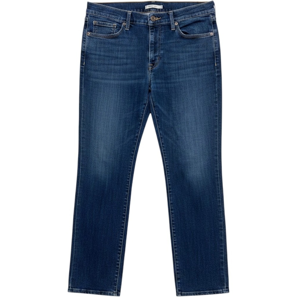 Levis Classic Straight Jeans Womens 16S W33 L28 Dark Wash Blue Denim